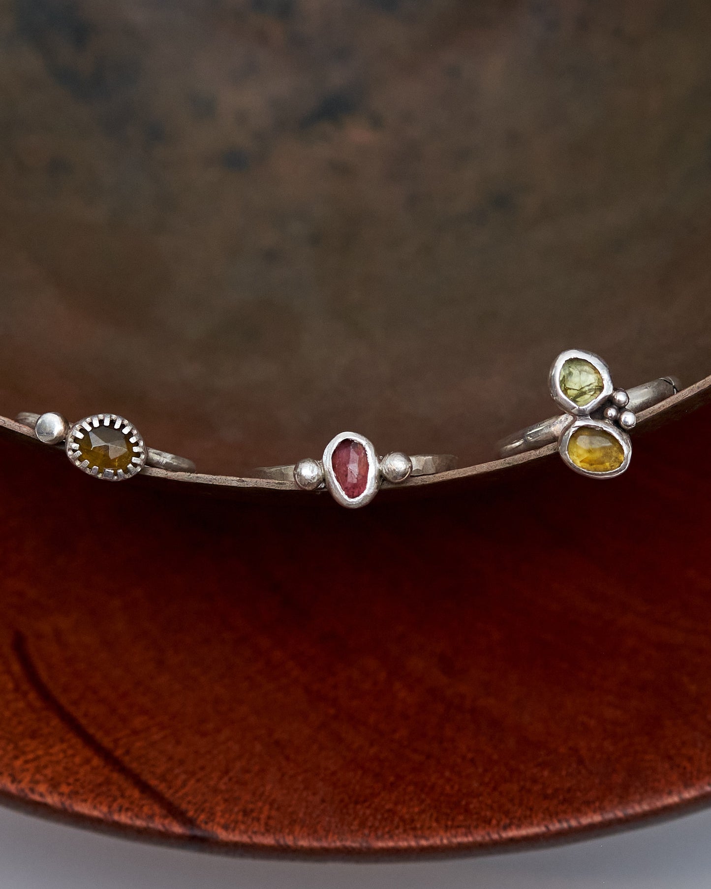 Organic Satin Duo Ring Size 7 1/2