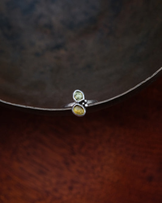 Organic Satin Duo Ring Size 7 1/2