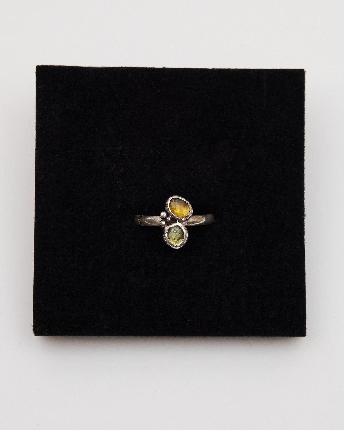 Organic Satin Duo Ring Size 7 1/2