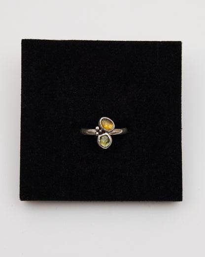 Organic Satin Duo Ring Size 7 1/2