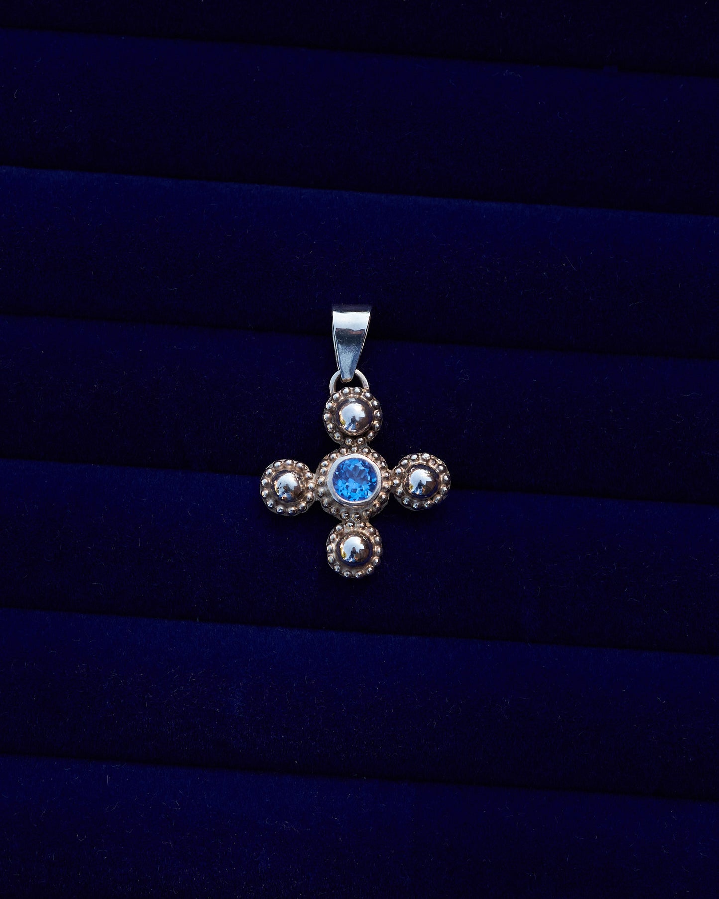 Blue Byzantine Cross