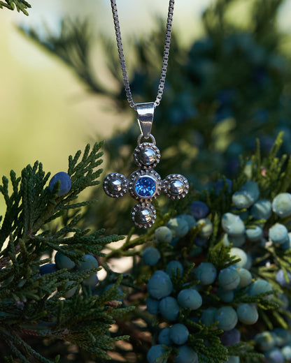 Blue Byzantine Cross