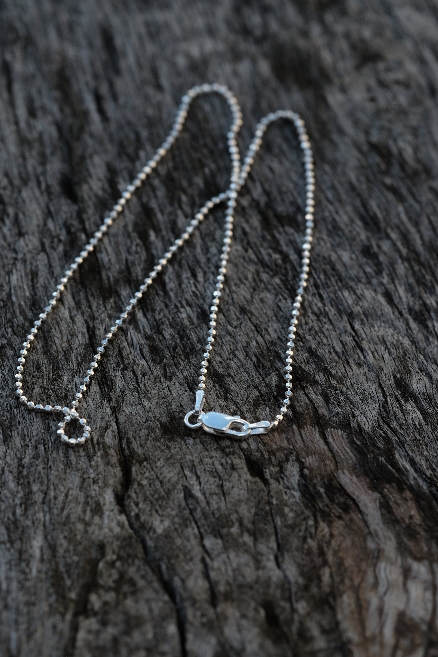 Sterling Silver 1.5mm Diamond-Cut Bead Chain